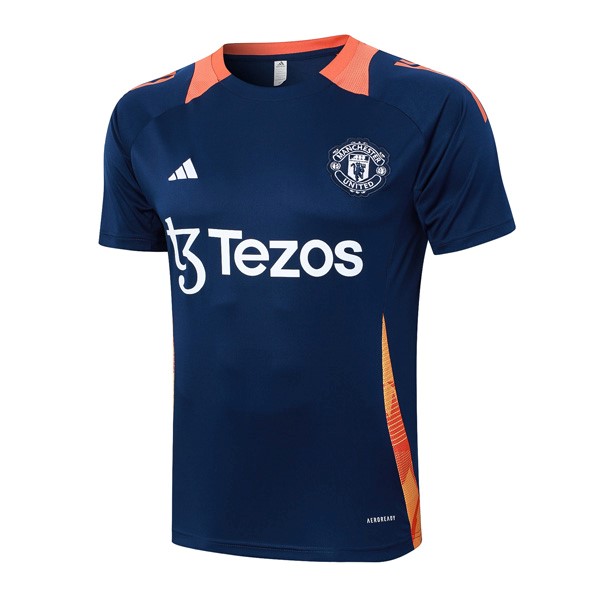 Maglia Formazione Manchester United 2024-2025 Blu Arancione